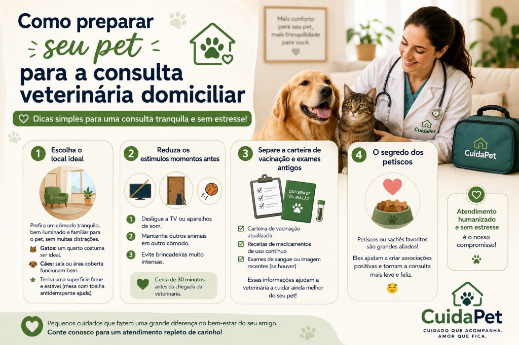 Como preparar seu pet para a consulta veterinária domiciliar