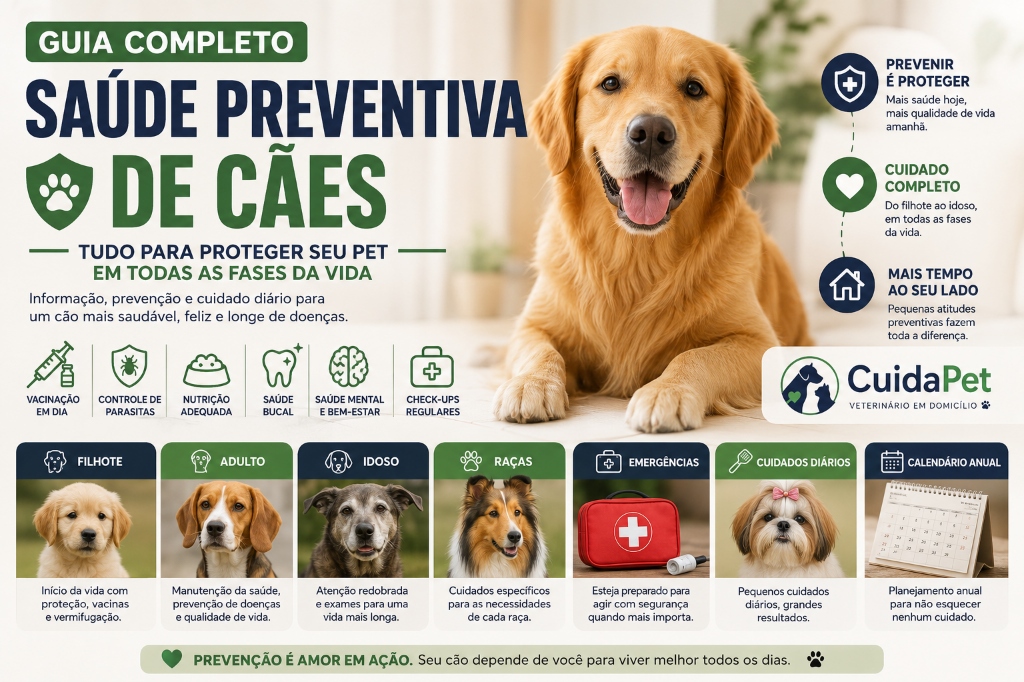 Guia Completo da Saúde Preventiva de Cães: Tudo para Proteger seu Pet em Todas as Fases da Vida