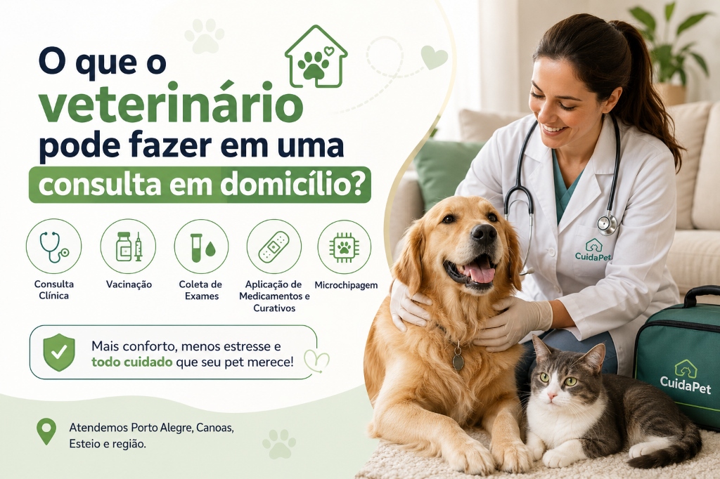 O que o veterinário pode fazer em uma consulta em domicílio?