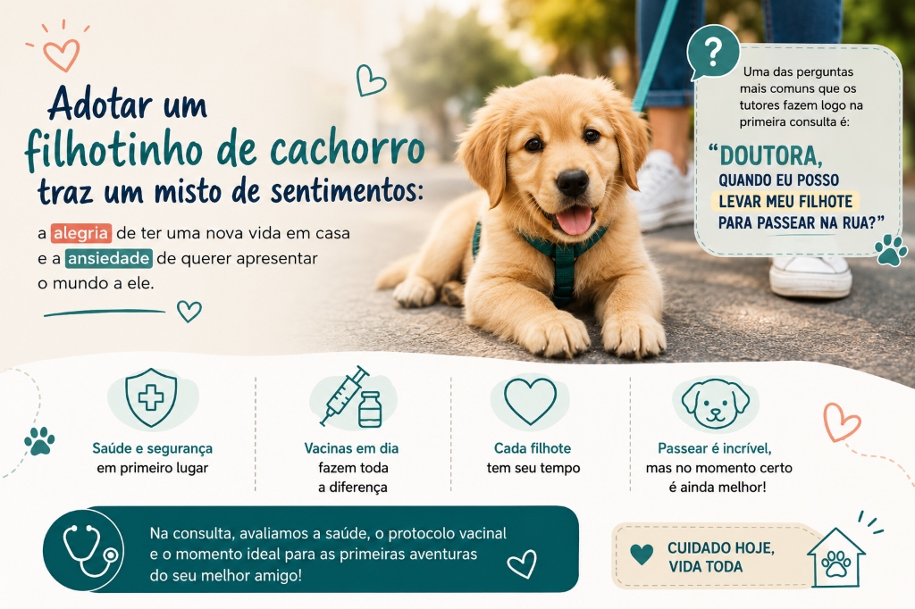 Quando o filhote pode ir à rua? O perigo invisível do passeio precoce